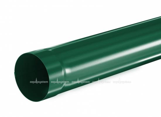 Труба водосточная AQUASYSTEM Зеленый RAL6005 D 90 мм, L 1 м